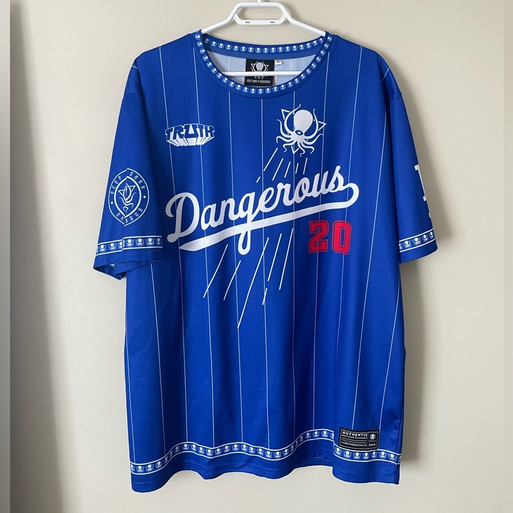 Deep Dark & Dangerous Blue Baseball Jersey